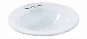 Valencia Round, Vitreous China, Self-Rimming Lavatory